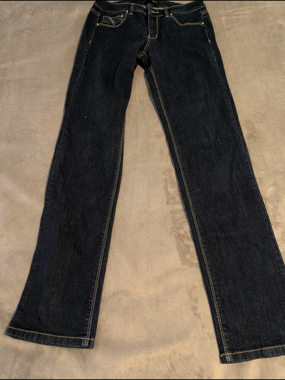 White House Black Market Dark Indigo Straight Leg Jeans